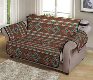 Southwestern Pattern Furniture Slipcovers In Dark Brown