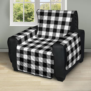 Black and White Buffalo Plaid Furniture Slipcovers - RusticDecorShop