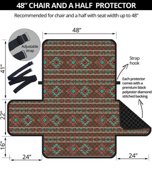 Southwestern Pattern Furniture Slipcovers In Dark Brown