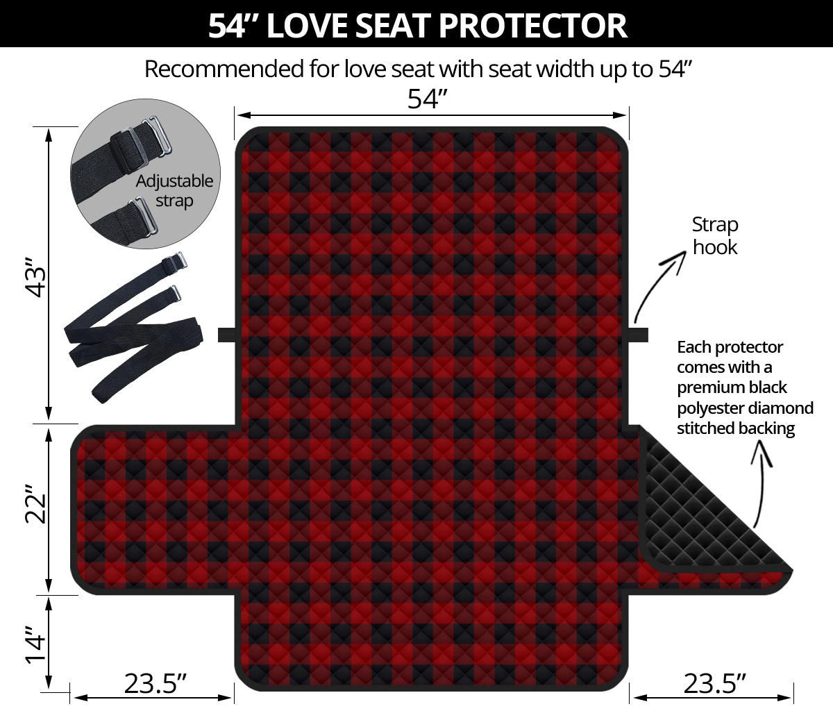 Red and Black Buffalo Plaid Furniture Slipcovers