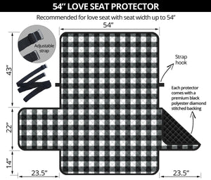 Black and White Buffalo Check Furniture Slipcover Protectors Small Pattern