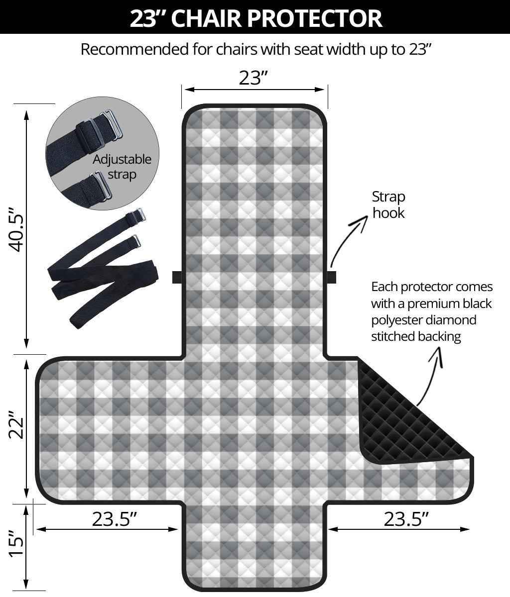 Gray and White Buffalo Plaid Furniture Slipcovers - RusticDecorShop