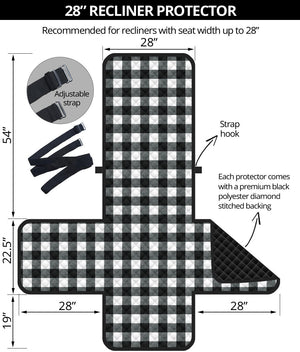 Black and White Buffalo Check Furniture Slipcover Protectors Small Pattern