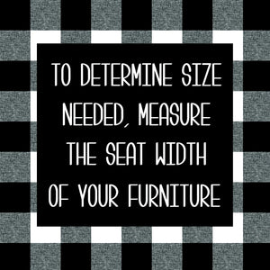 Black and White Buffalo Plaid Furniture Slipcovers - RusticDecorShop